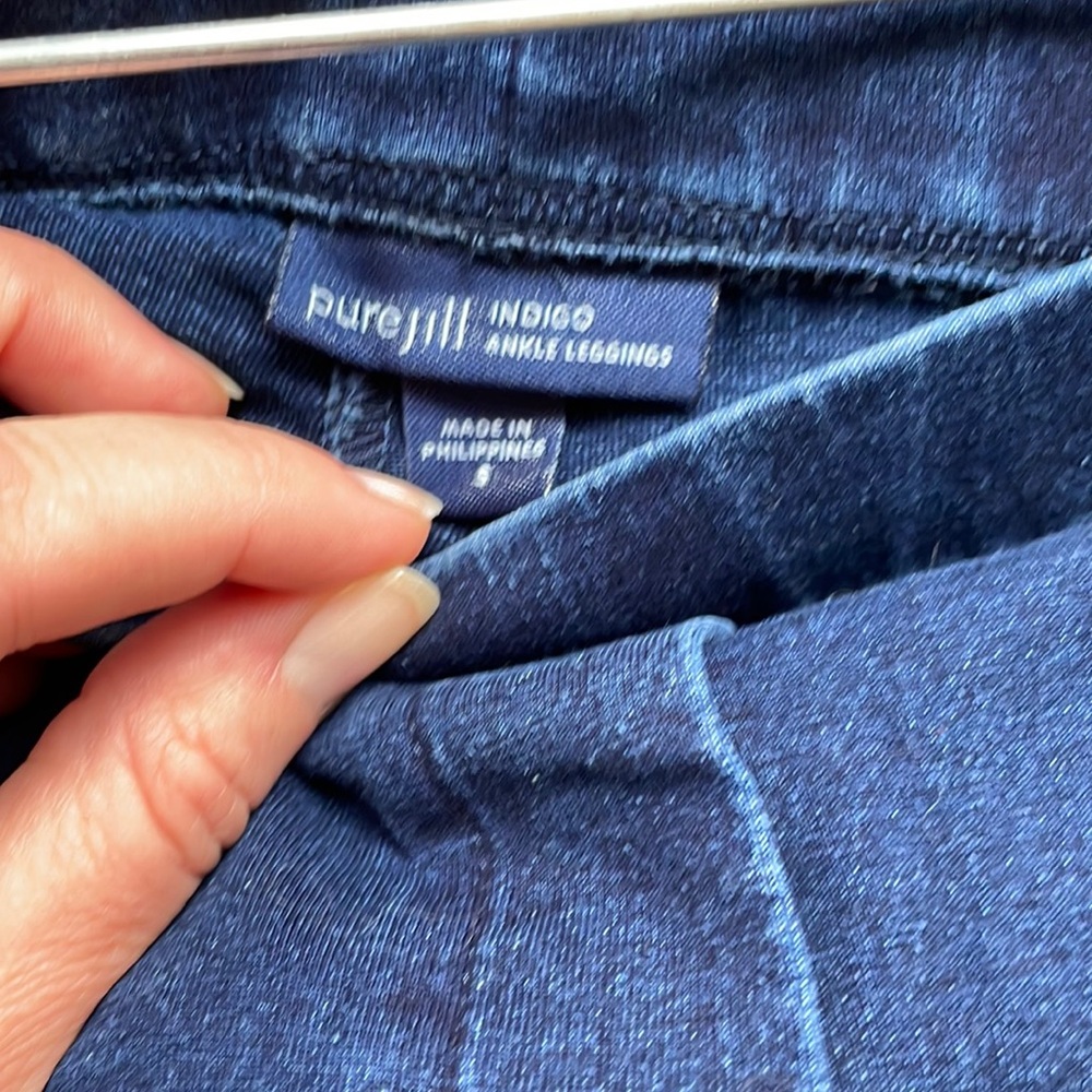 J Jill PureJill Indigo Ankle Leggings Blue Denim Jeggings Jeans